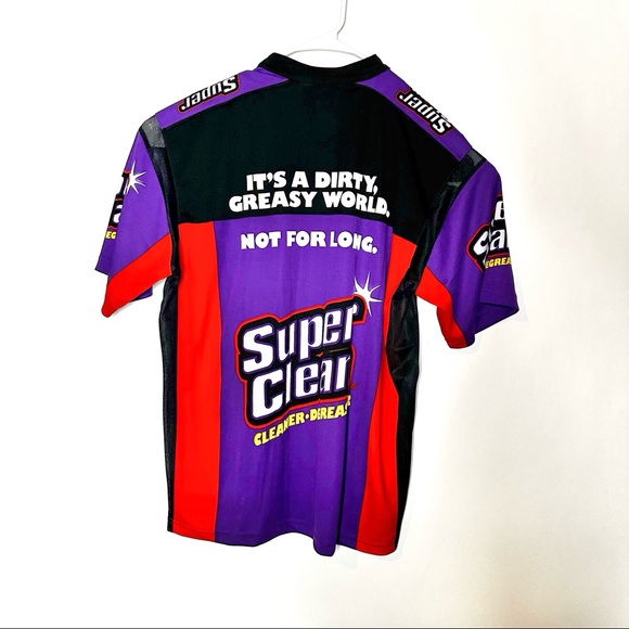 Super Clean Sz L Biking Jersey Polyester Jersey Degreaser Advertising EUC - Picture 7 of 8